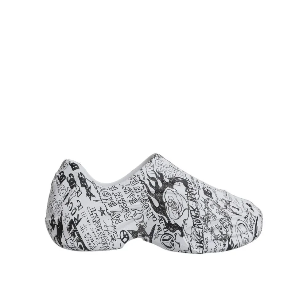 Dolce & Gabbana White Black Graffiti Daymaster Sneakers Shoes - Picture 1 of 9